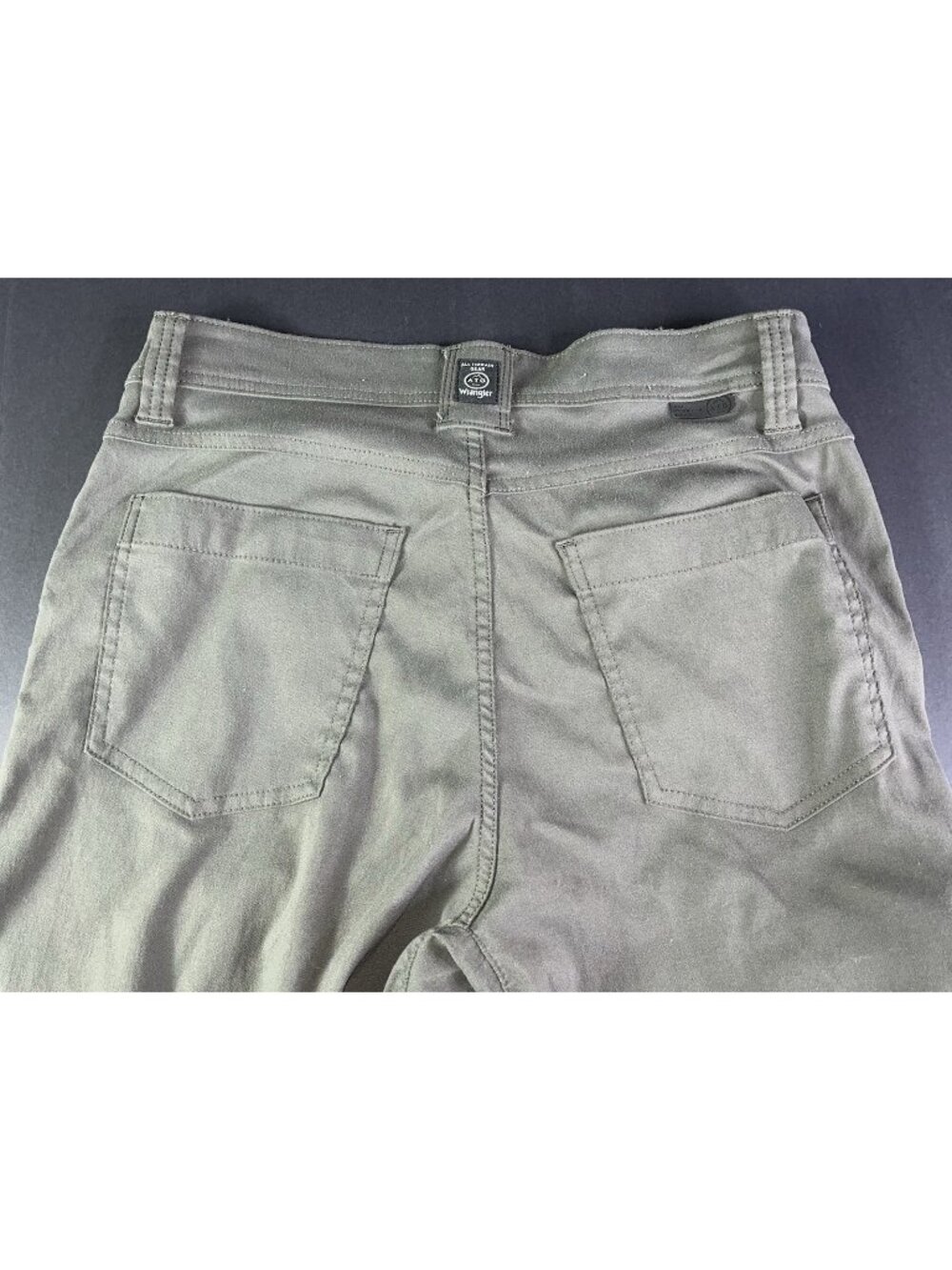 Wrangler Outdoor All Terrain Chino Stretch Pants Gray Straight Fit 32x32 Hiking